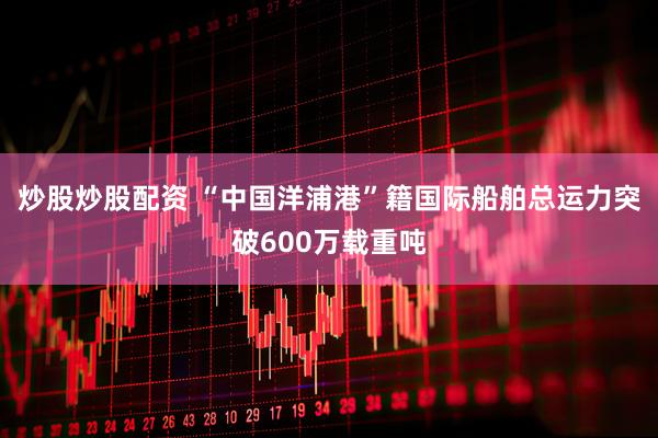 炒股炒股配资 “中国洋浦港”籍国际船舶总运力突破600万载重吨